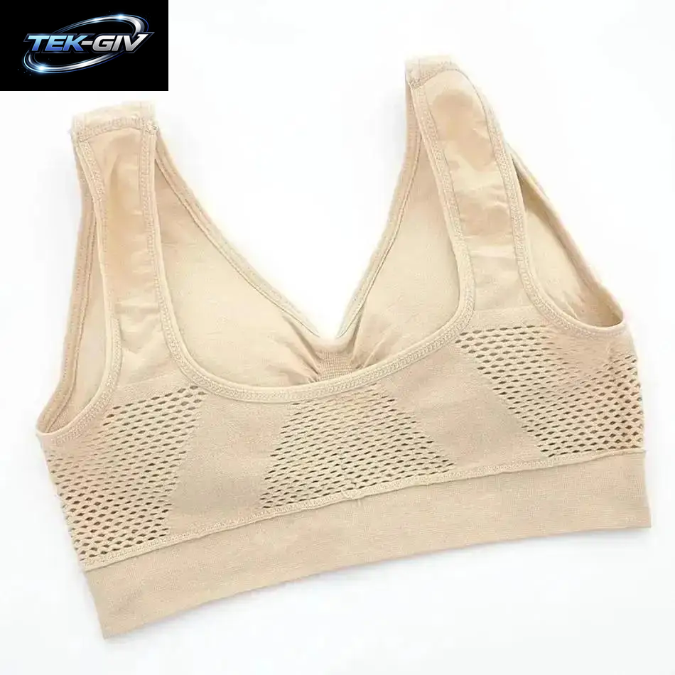 1-Teiliger Atmungsaktiver Sportwesten-Bh Für Damen, Schweißabsorbierend, Stoßfest, Sport-Top, Leichtathletik, Fitnessstudio, Laufen, Fitness