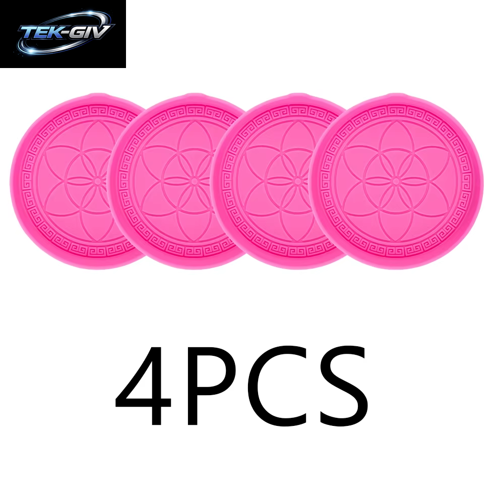 4PCS Auto Silikon Getränkehalter Untersetzer Einsatz Universal Rutschfeste Getränkehalter Autozubehör Innenraum Für Frauen Und Männer