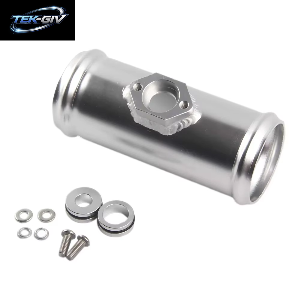 2,5" 63Mm Aluminium-Flanschrohr Mit Adapter Passend Für Jetta Golf Beetle A4 MK4 1.8T Kartensensorflansch