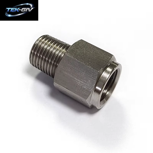 1/8" Npt-Stecker Auf M10X1,0 Innengewinde, Edelstahl-Öldruckmanometer-Aufnahmeadapter