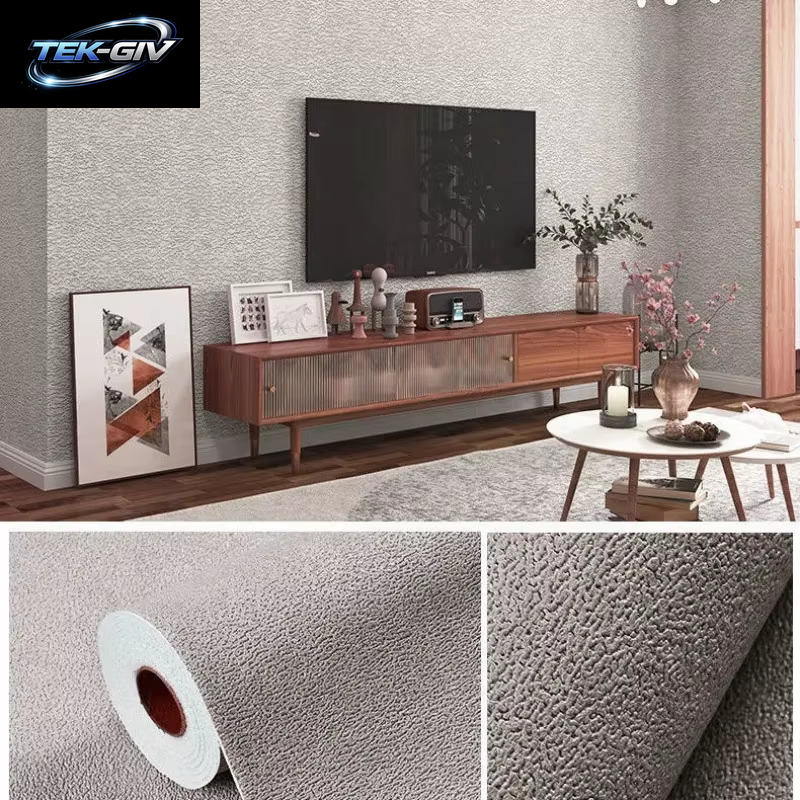 Leinen 3D Schaum Selbstklebende PVC Einfarbig Verdickte Wasserdichte Hintergrund Wand Renovierung Tapete Wand Aufkleber Wohnkultur