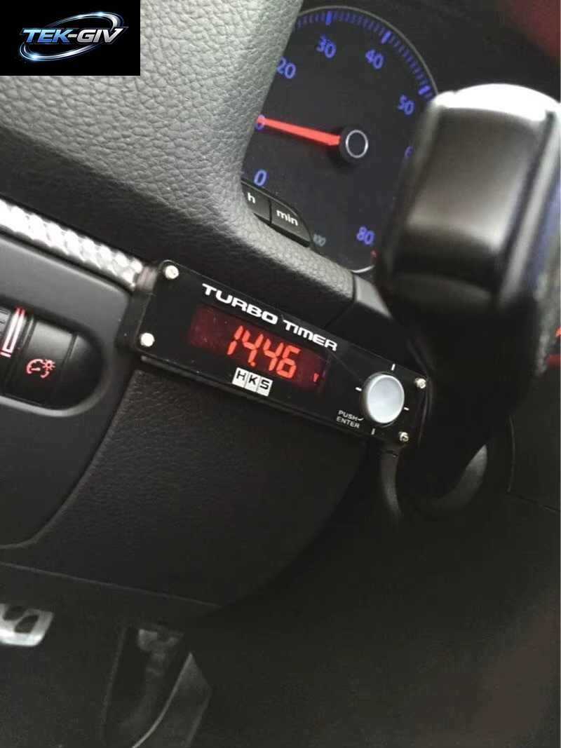 Typ 0, Rennwagen-Turbo-Timer, Weiß/Rot/Blau, Digitale Led-Anzeige 41001-AK009 Mit Logo