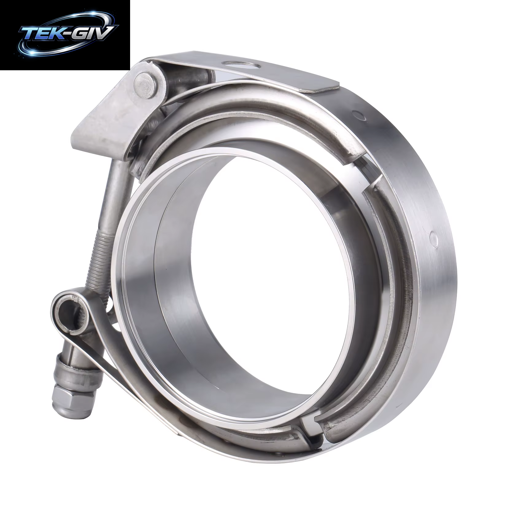 Edelstahl 2,5" 3" 4" Schnellspanner V-Band-Klemme 63Mm 76Mm Turbo-Auspuffrohr Vband-Klemme Männlich Weiblich Flansch V-Klemmen-Kits