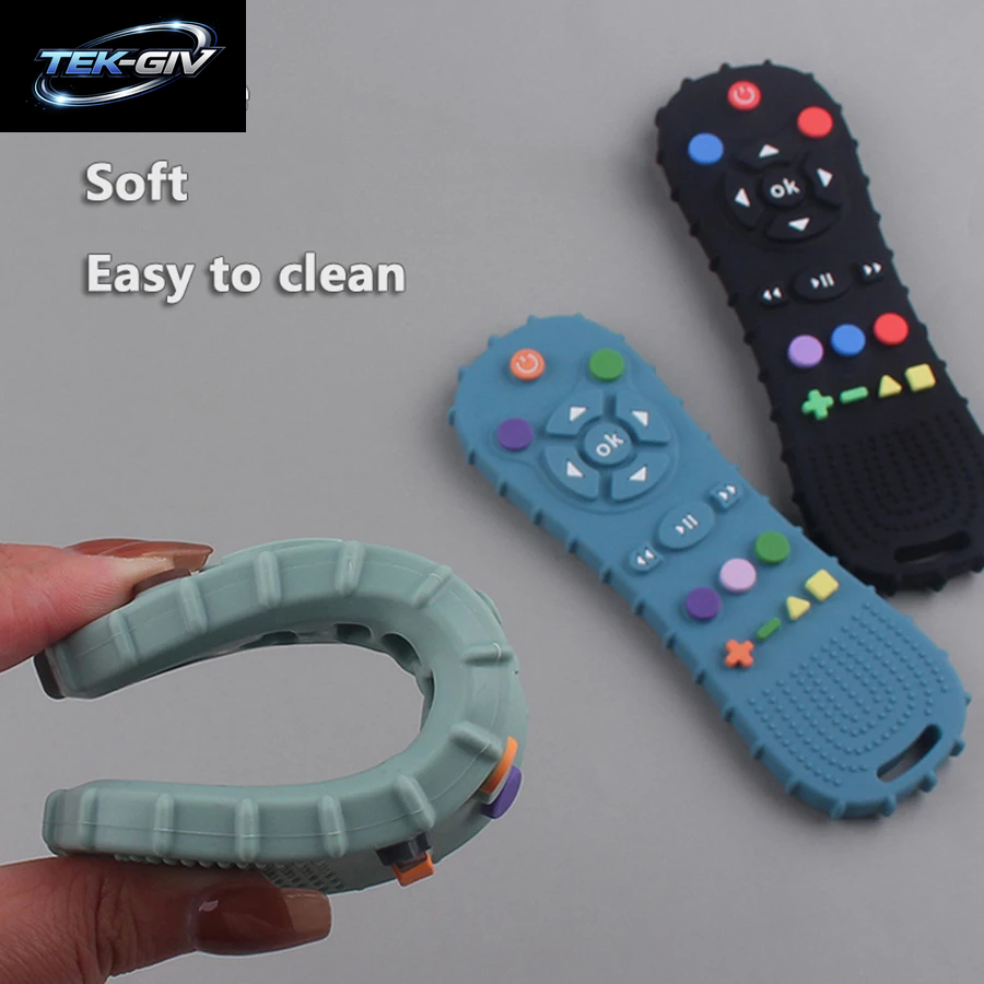 1 Stücke Baby Fernbedienung Beißring Silikon Baby Anti-Essen Handschuhe Schnuller Armband Zahnen Stick Beißen Spielzeug