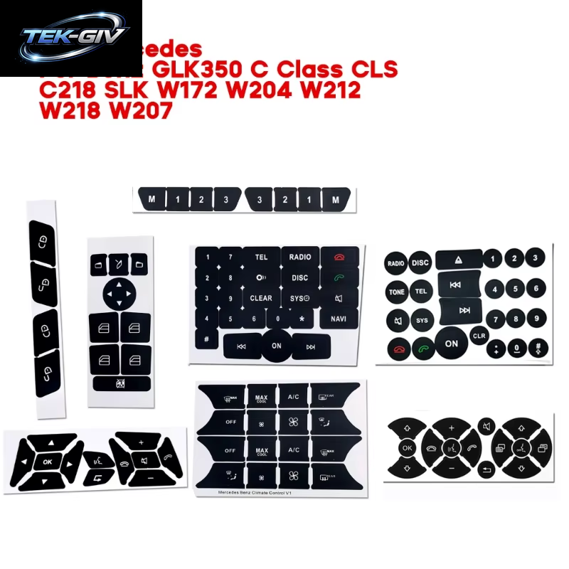 Auto Knopf Reparatur Aufkleber Mattschwarze Aufkleber Aufkleber Für Mercedes Für Benz Glk350 C Klasse Cls C218 Slk W172 W204 W207 W212 W218