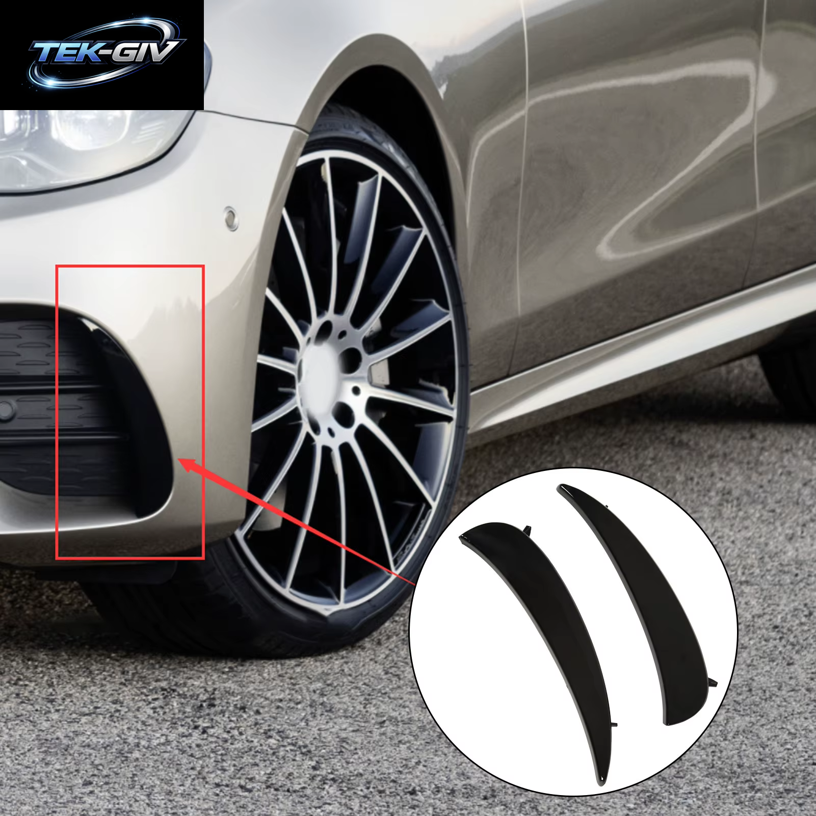 Glänzend Schwarz Vordere Stoßstange Nebel Gitter Ari Entlüftung Abdeckung Verkleidungen Für Mercedes-Benz E-Klasse W213 C238 Amg Linie Facelift 2021 2022 2023