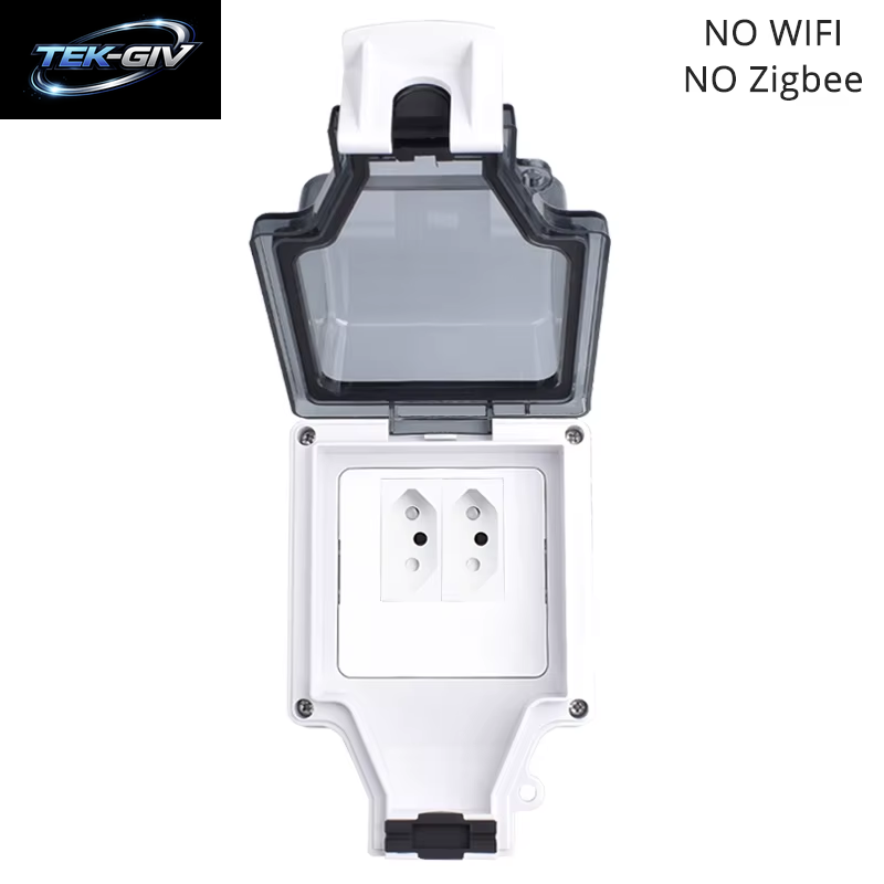 Coswall Tuya Wifi Sprachsteuerung IP66 Wasserdicht 20A Brasilien Brasil Steckdose Timer Schalter Programmierbare Arbeit Mit Alexa Google Hause