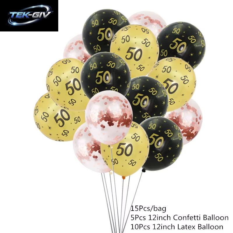 Schwarzgold 30 40 50 60 Jahre Geburtstag Latexballons Erwachsene Männer Frauen Alles Gute Zum Geburtstag Party Dekor Hochzeit 30. Jahrestag Zubehör