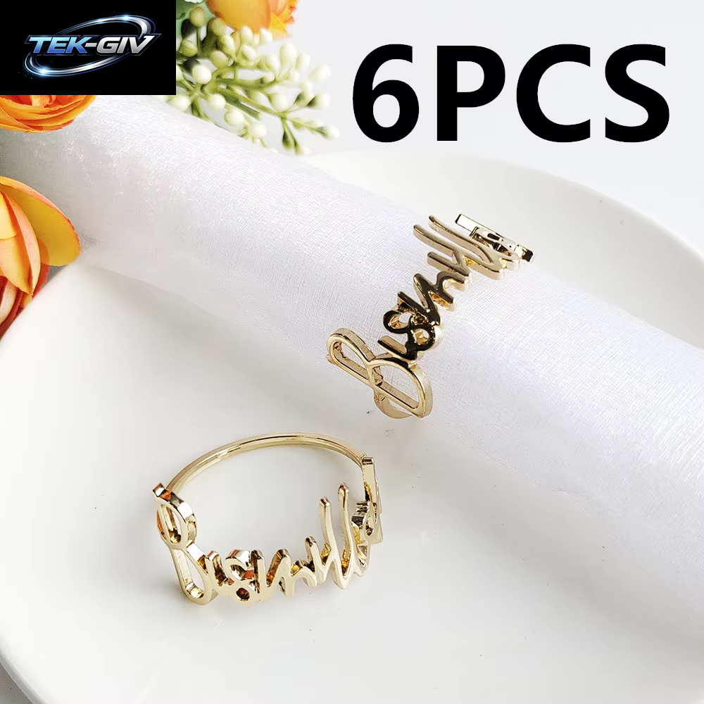 Eid Mubarak Serviettenringe Gold Bismillah Eid Mubarak Tischserviettenhalter Ramadan Eid Mubarak Dekoration 2024 Eid Supplies 1/6P