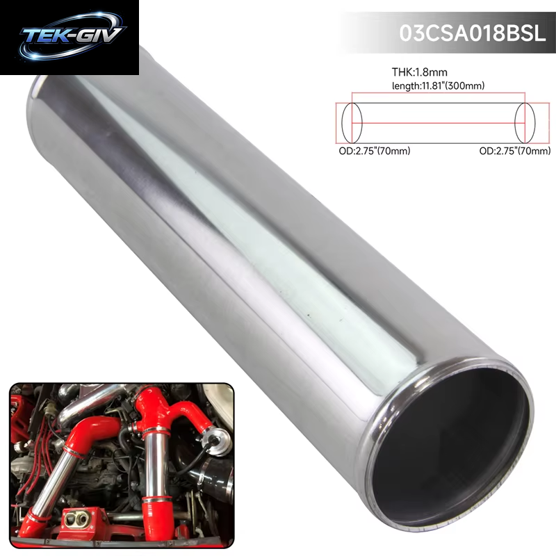 Universal 0 Grad Aluminium 48Mm-70Mm /1.89 ''-2.75" Zoll Turbo Inter Rohr Piping Schläuche Intake L = 300MM