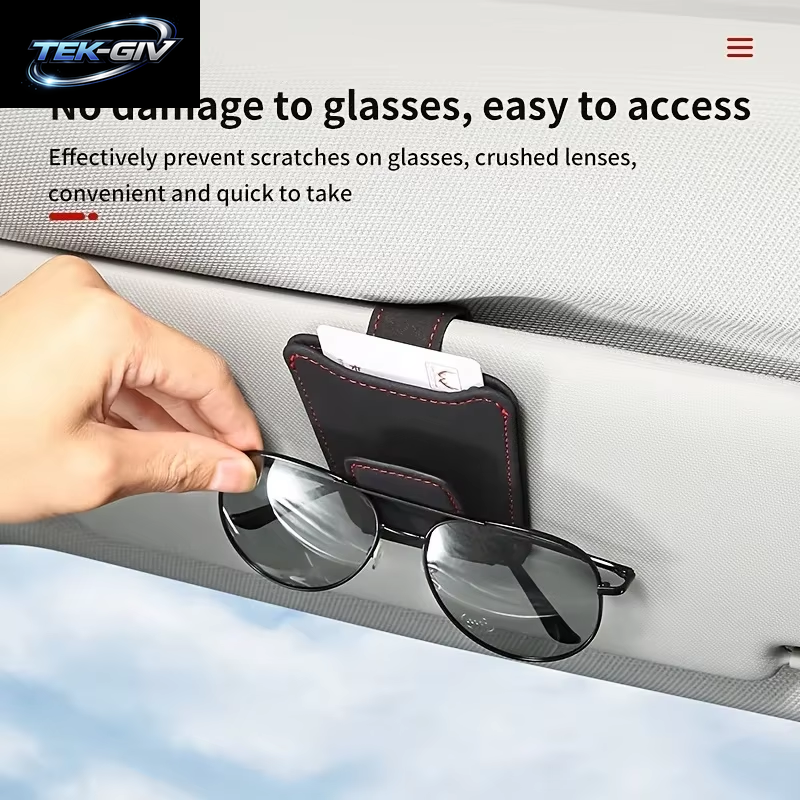 Sonnenbrillenhalter Für Auto-Sonnenblende, Wildleder, Brillen, Brillenaufhänger, Clip, Auto-Sonnenbrillenhalter, Ticket-Karten-Clip, Zubehör