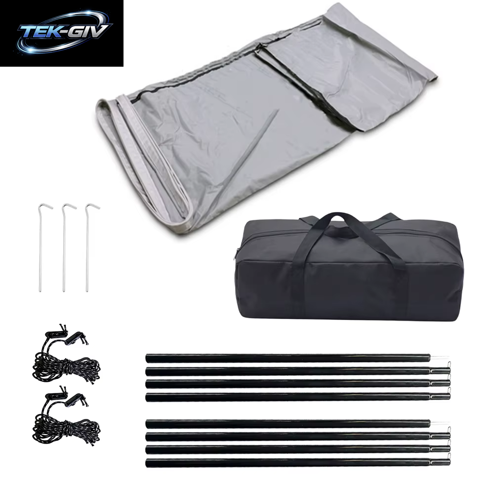 1Set RV Sonnendach Markise Caravan Seite Zelt Set 3X2,4 M Outdoor Zelt Mit Lagerung Tasche Für Camper Wandern Caravan Zubehör