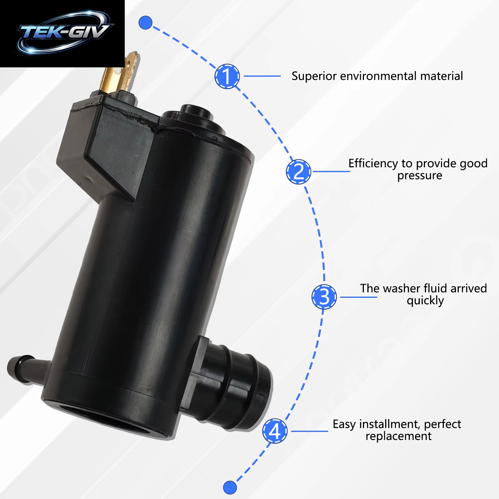 Xukey Frontscheibenwaschpumpendüsen Flüssiger Einzelauslassmotor Für Honda Fit Jazz MK2 2008 2007 2006 2005 2004 2003 2002