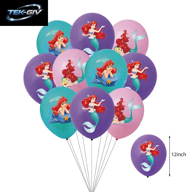 Die Kleine Meerjungfrau Geburtstag Party Dekoration Prinzessin Ariel Papier Serviette Teller Tasse Tischdecke Luftballons Kinder Baby Shower Supplies
