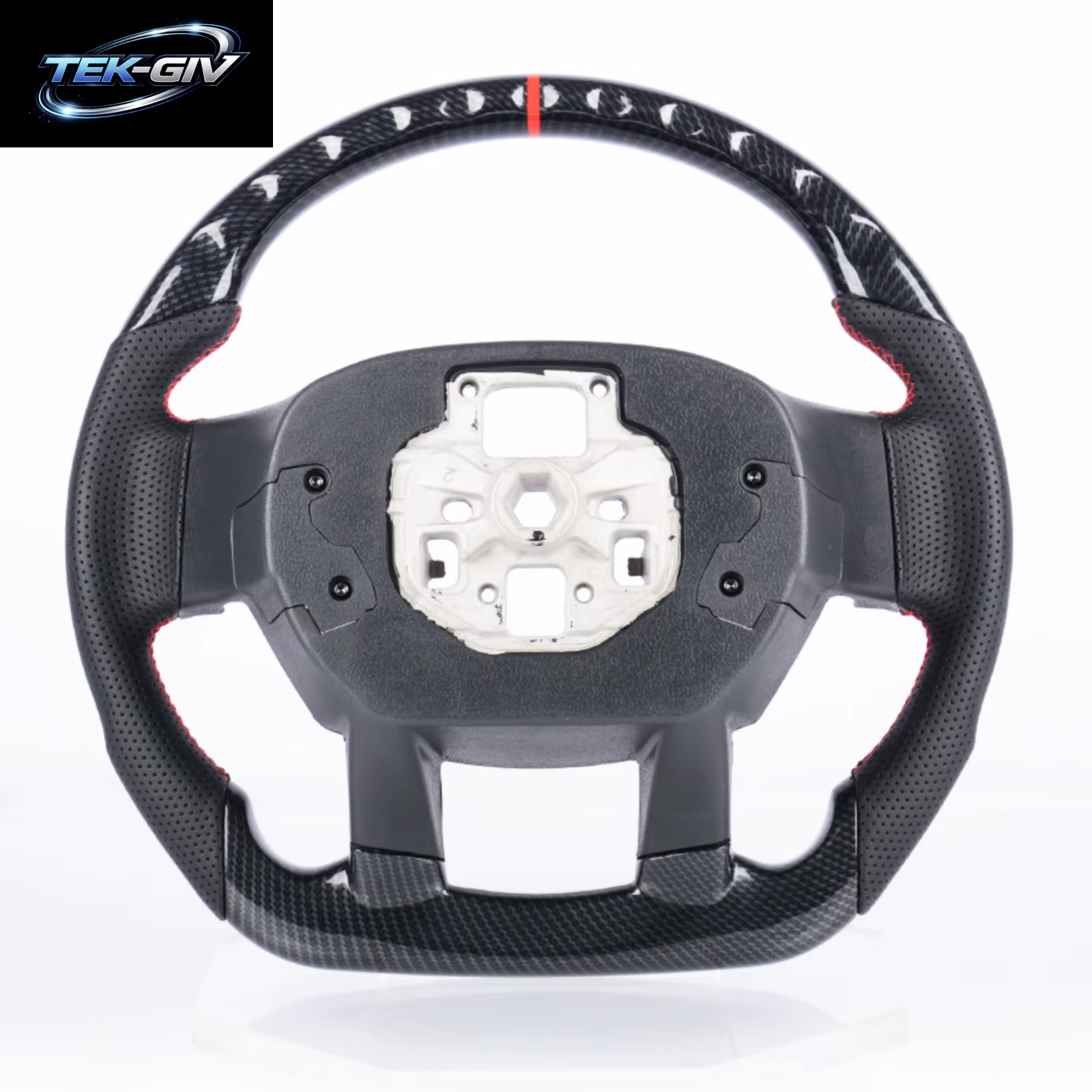 Für Ford F150 Raptor 2015 2016 2017 2018 2019 2020 Hydro-Dip Carbon Fiber Lenkrad Perforiertes Leder Racing Rad