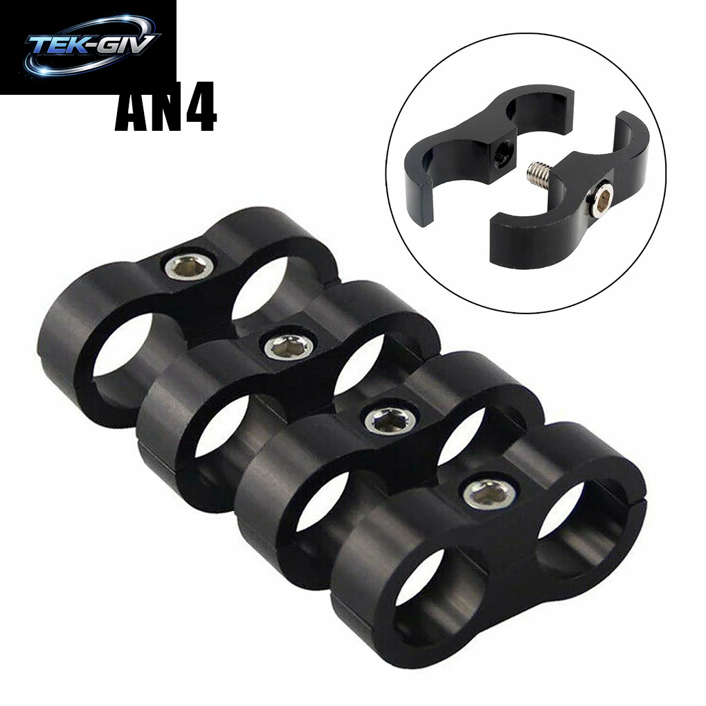 4 Stücke Universal Aluminium AN4 AN6 AN8 AN10 Billet Öl Kraftstoff Wasser Schlauch Rohr Seprator Teiler Klemme Linie Separator Kit