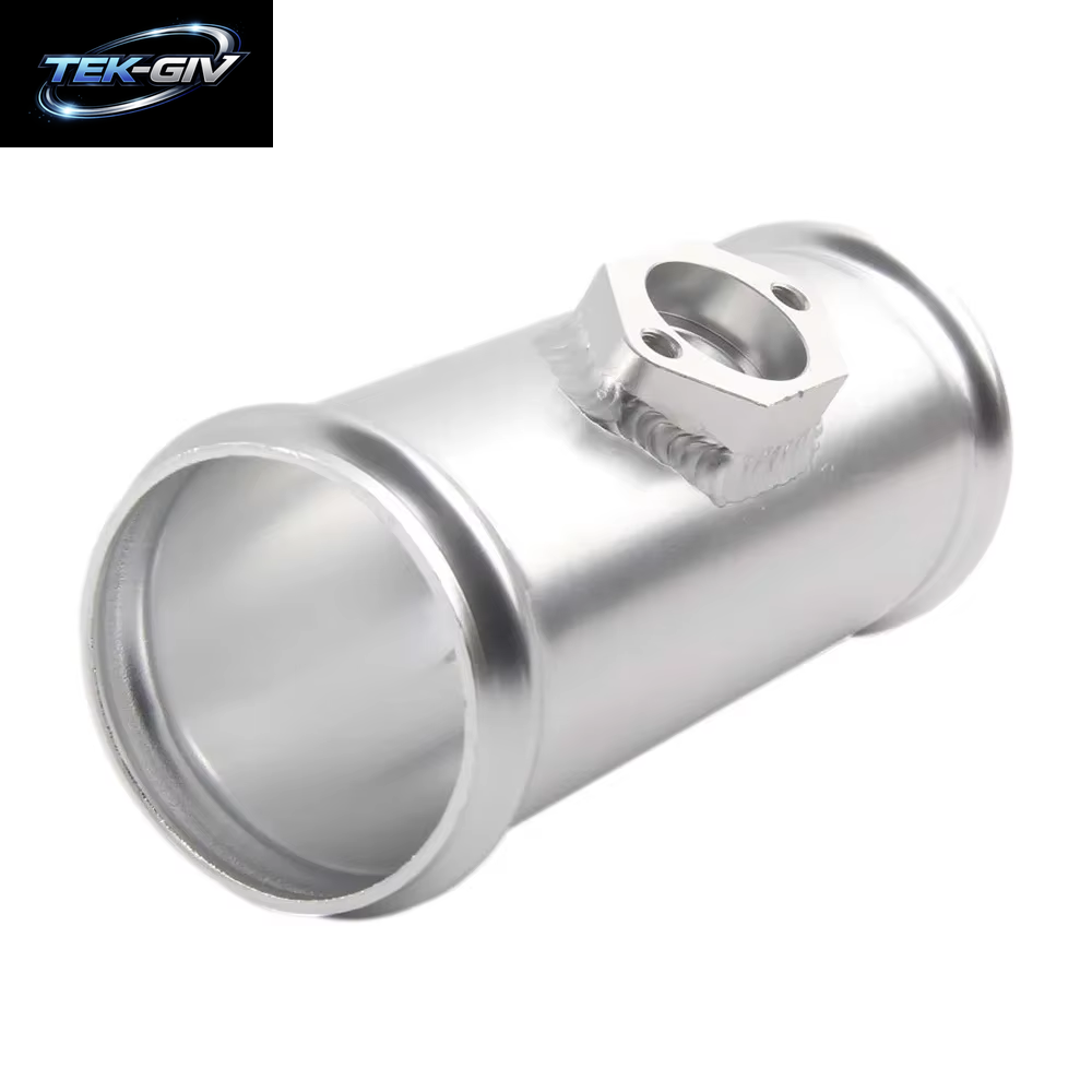 2,5" 63Mm Aluminium-Flanschrohr Mit Adapter Passend Für Jetta Golf Beetle A4 MK4 1.8T Kartensensorflansch