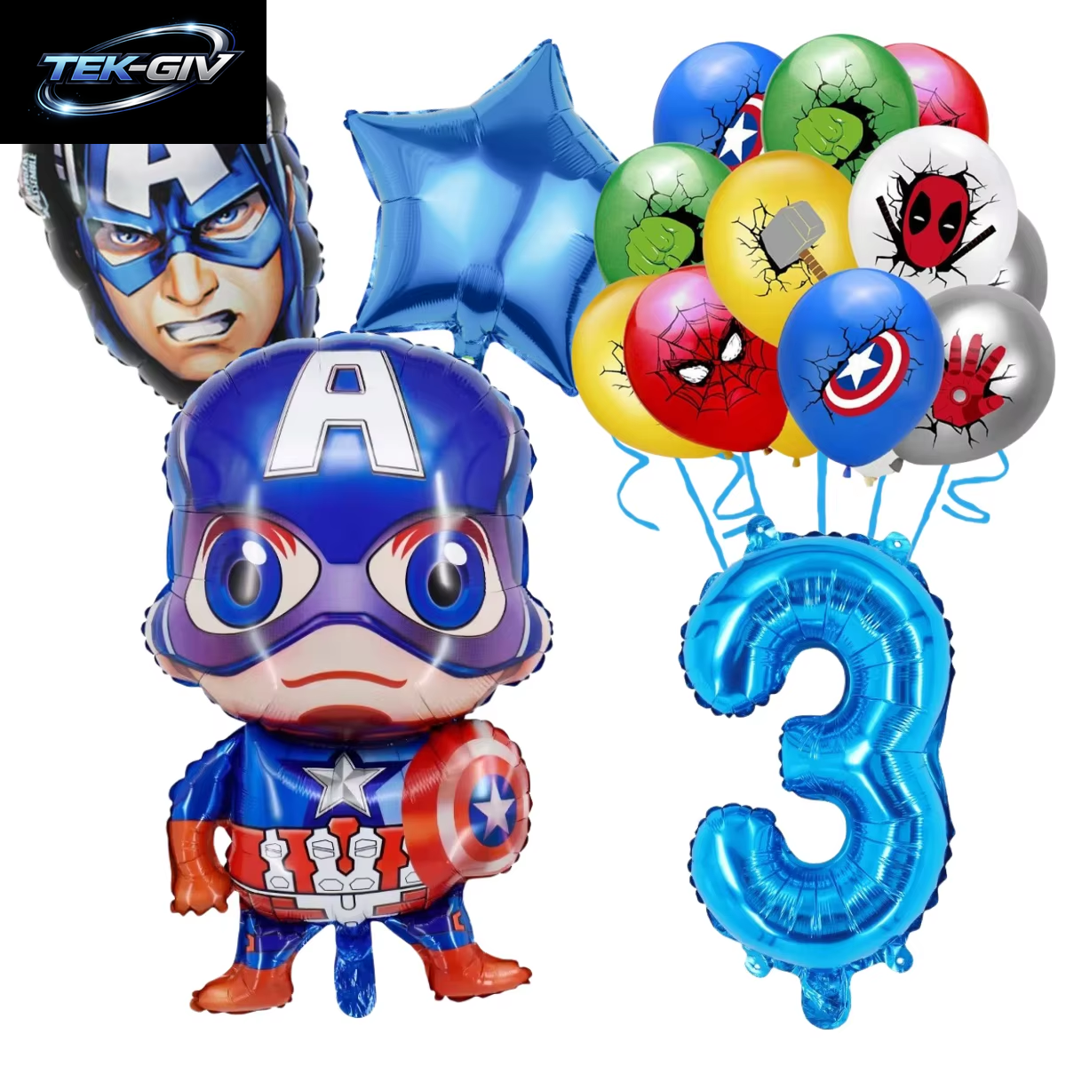 The Avengers Marvel Superheld Hulk Spider-Man Iron Man Ballon Latex Digitalballon Geburtstagsparty Babyparty the Avengers