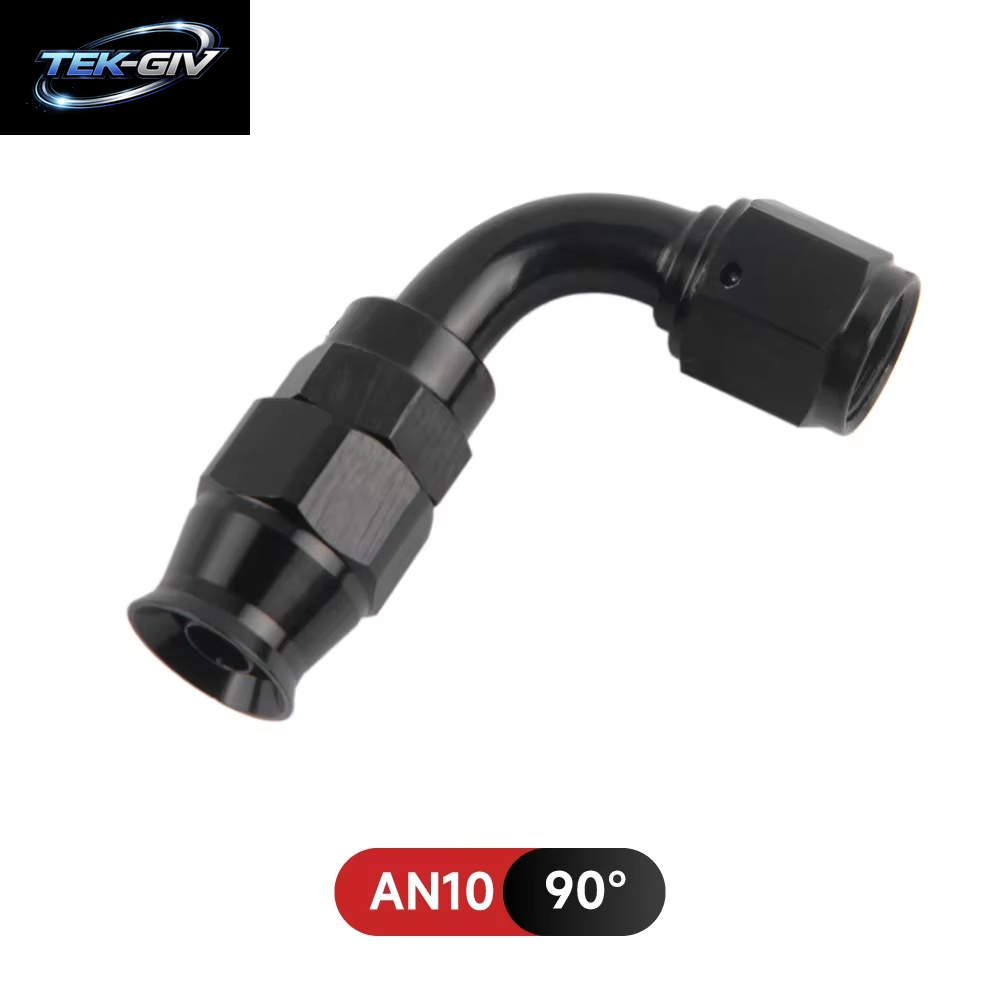 AN4/6/8/10 Gerade 0 ° /45 ° /90 ° /180 ° Grad PTFE Öl Kraftstoff Drehschlauch Ende Fitting Öl Schlauch Ende Adapter Kit Schwarz