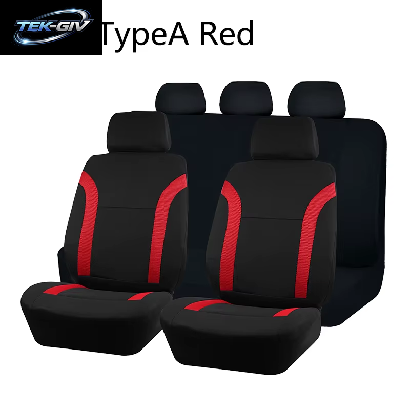 AUTO plus Sport Universal Polyester Auto Sitz Abdeckung Set Fit Meisten Auto Plain Stoff Bicolor Stilvolle Auto Zubehör Seat Protector