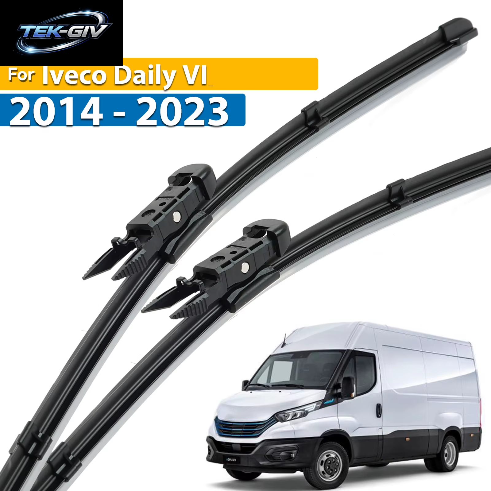 Erick'S Wiper LHD Frontwischerblätter Für Iveco Daily VI 2014–2023 Windschutzscheibe, Windschutzscheibe, Sauberes Fenster, Auto-Regenbürsten, 26 Zoll + 26 Zoll