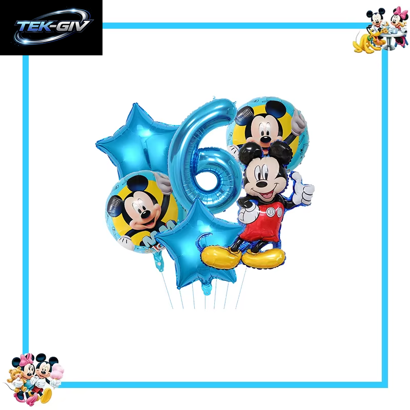 Mickey Mouse Geburtstag Party Dekoration Geschirr Candy Box Banner Tischdecke Hintergrund Ballon Für Kinder Geburtstag Party Supplies