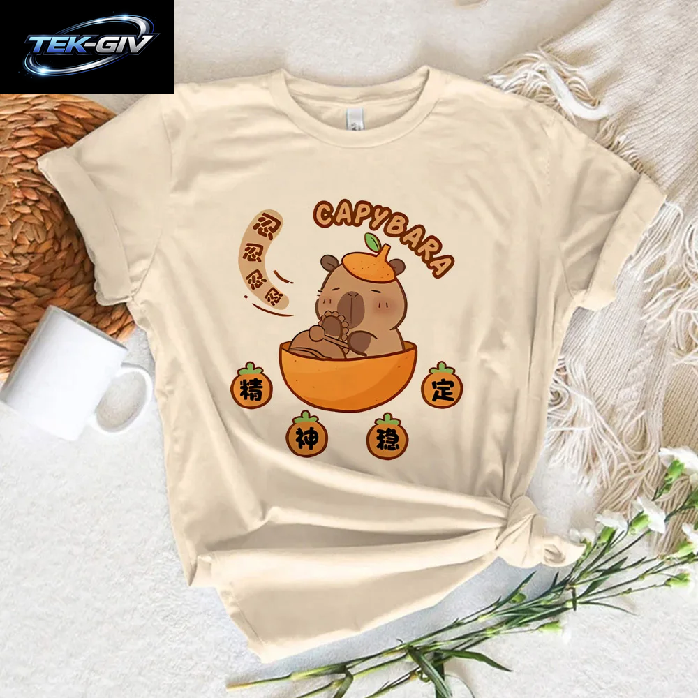 Lustige Capybara T-Shirts Männer Frauen Sommer Niedlichen Tier T Shirt Kurzarm Grafik T Shirts Streetwear Frauen Kleidung