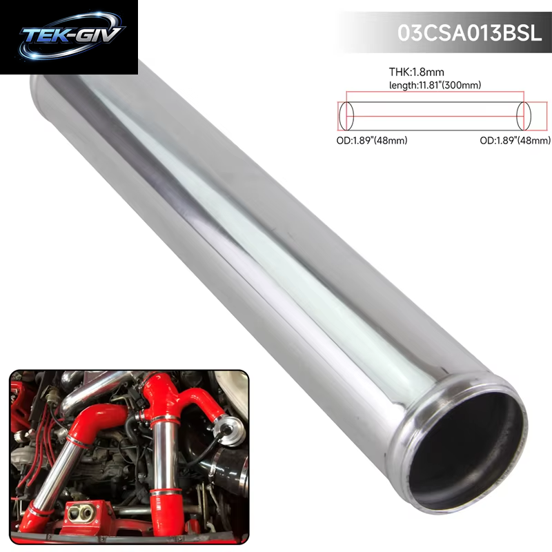 Universal 0 Grad Aluminium 48Mm-70Mm /1.89 ''-2.75" Zoll Turbo Inter Rohr Piping Schläuche Intake L = 300MM