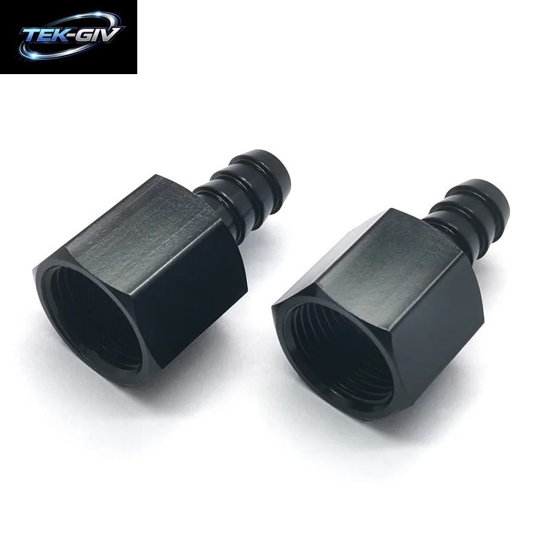 Schwarz Gerade Aluminium 6An 8An 10An Buchse Flare Auf Widerhaken Drucks Ch Lauch Widerhaken Anschluss Adapter