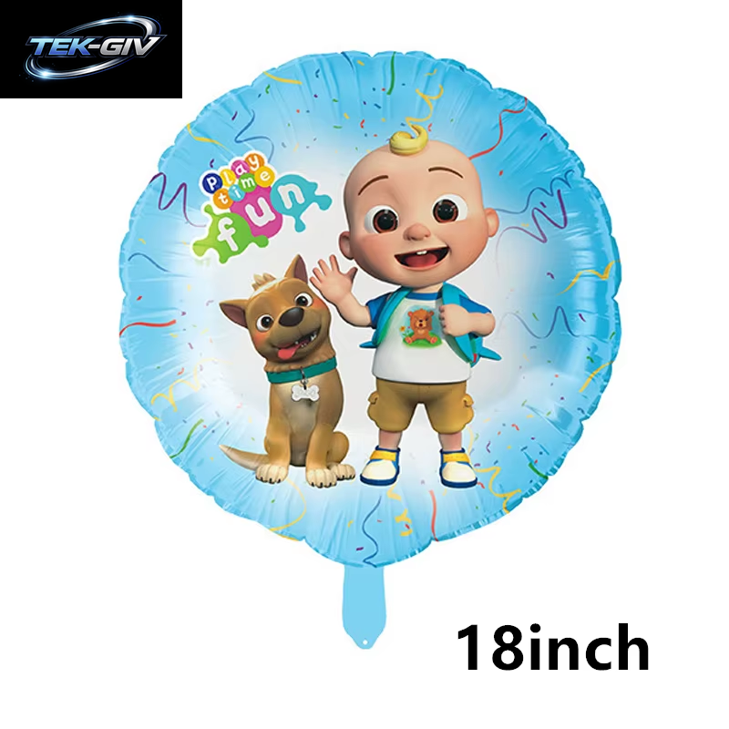 Cocomelon Ballon JJ Melone Wassermelone Spielzeug Alles Gute Zum Geburtstag Banner Party Dekoration Hintergrund Kuchen Topper JOJO Einweggeschirr