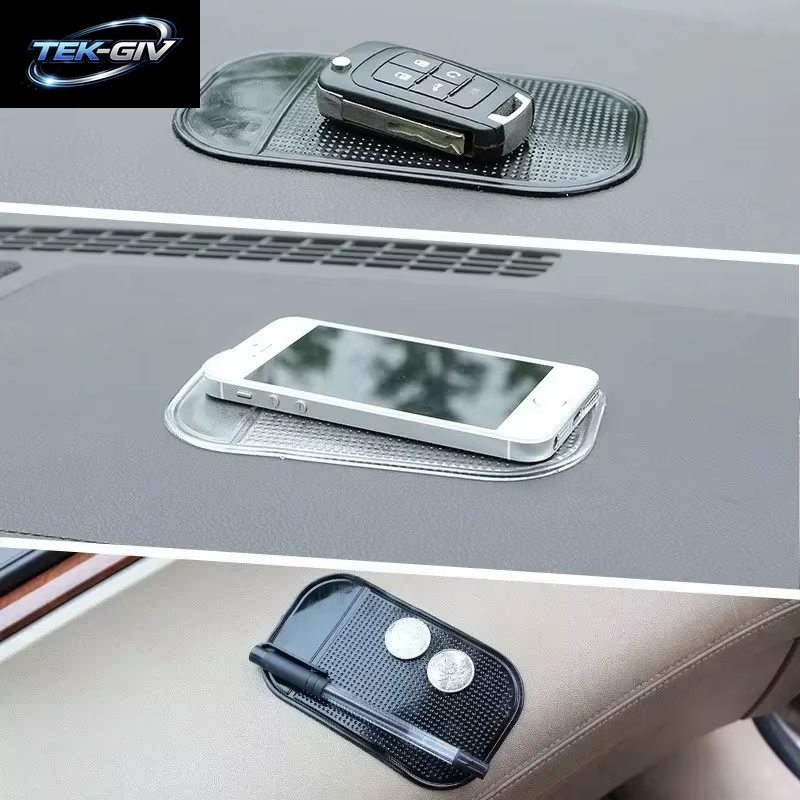 Schwarze Rutschfeste Silikon-Auto-Matte, Magisches Rutschfestes, Rutschfestes Pad, Armaturenbrett, Klebriges Armaturenbrett, Selbstklebende Handy-Handy-Halterung