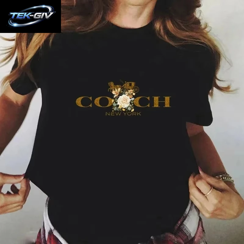 Frühling/Sommer 2026 Damen T-Shirt Luxus Bedrucktes O-Neck Top Muster Kurzarm Hip-Hop T-Shirt Damen Sommer Alphabet