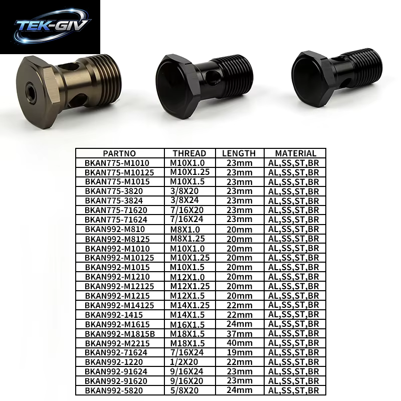 Aluminium M16X1, 5 M18 * 1, 5 M22 * 1,5 Schraube Hydraulische Kupplungs Schraube & Banjo Adapter Bolzen Verschraubung Stecker An10 Kugel Verschraubung Adapters Atz