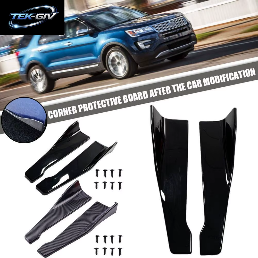 Universal Auto Vorne Hinten Stoßstange Streifen Lip Spoiler Diffusor Splitter Scratch Protector 48CM Länge Für Audi BMW HONDA