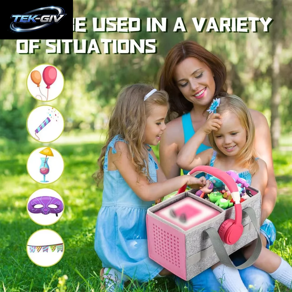 Filz-Tragetasche, Kompatibel Mit Toniebox-Starter-Set Und Tonies-Figuren Für Reisen, Zuhause, Filztuch, Musikspielzeug, Falttasche