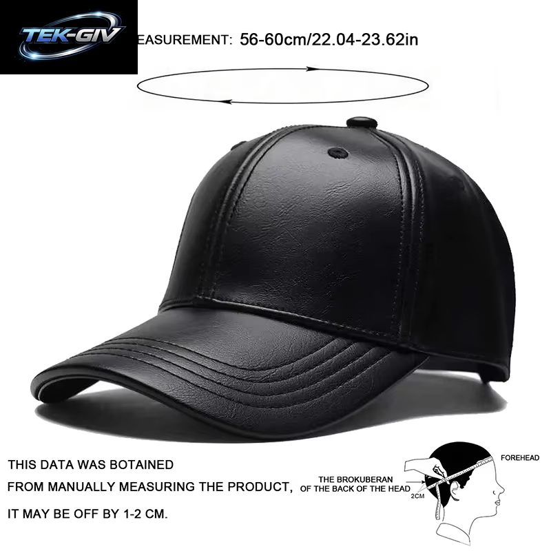 Unisex Einfarbig Leder Baseball Caps Frühling Und Herbst Outdoor Einstellbare Casual Hüte Hip Hop Hut Sonnenschutz Hut