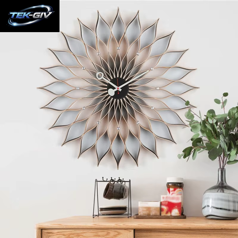 Kreative Sonnenblumen Wanduhr Nordic Wohnzimmer Dekoration Uhren Schlafzimmer Stille Bewegung Wanduhren Große Home Interior Uhr