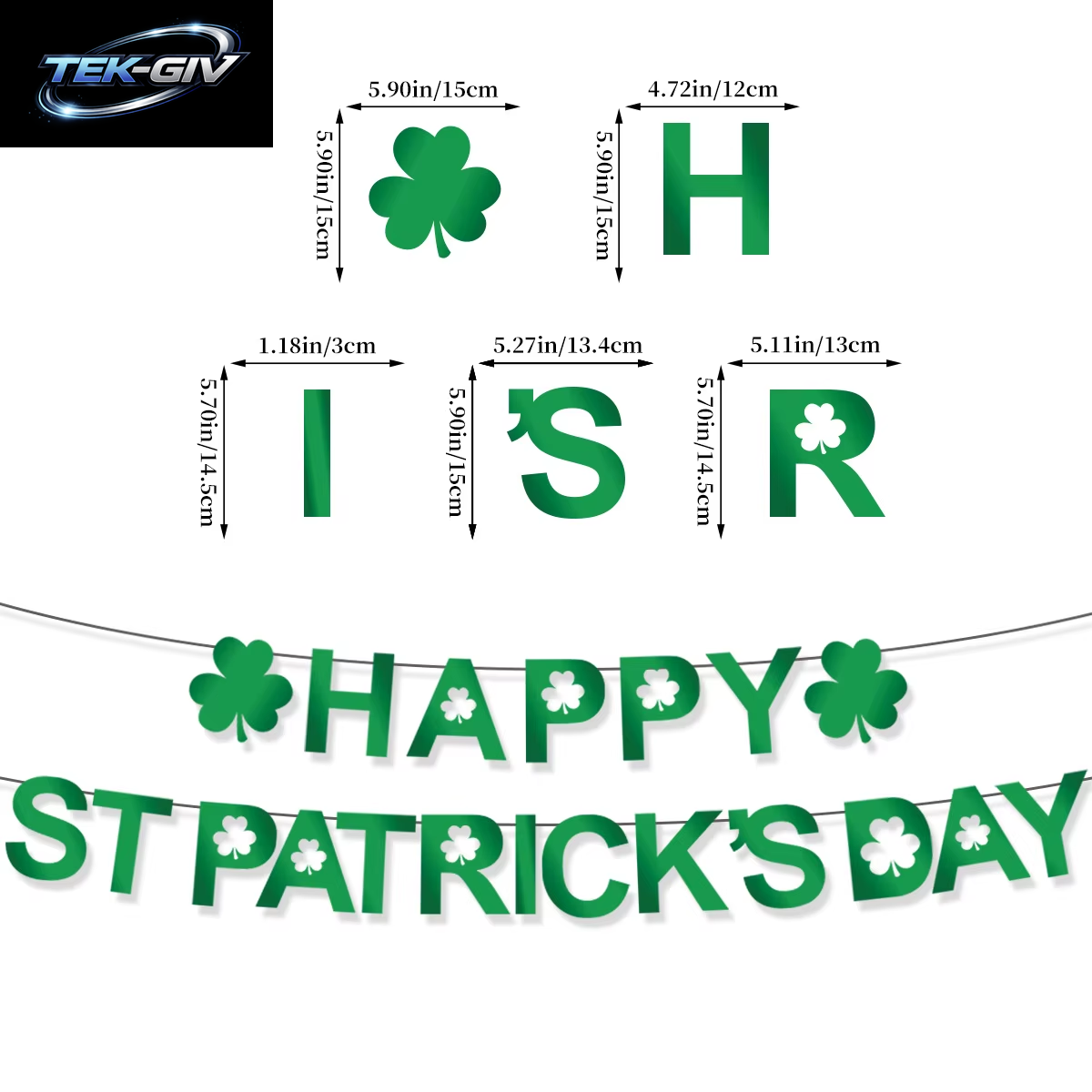 St. Patrick'S Day Banner Girlande Hängende Wirbel Dekorationen St. Patrick'S Day Party Banner Kleeblatt Luftballons St. Patrick Day Dekore