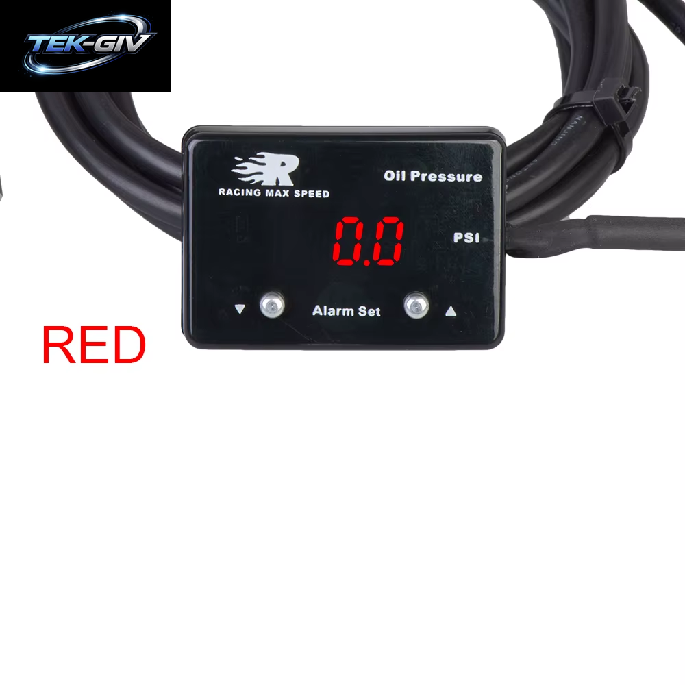 Universelles Elektronisches Öldruck Manometer Mit Npt Sensor Hochdruck Alarm Rot Anzeige Digital 0-232Psi (0-16Bar)