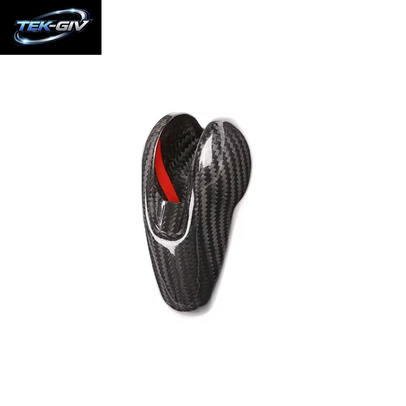 Real Carbon Fiber Auto Getriebe Shift Kopf Abdeckung Trim Für Porsche MACAN 718 911 Panamera 970 Cayman Boxster 2009-2021 Auto Zubehör
