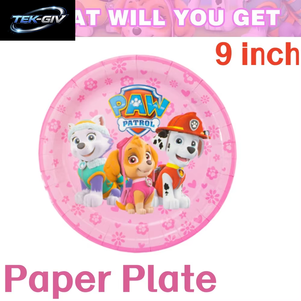 Rosa Paw Patrol Skye Geburtstag Party Dekorationen Skye Folie Latex Ballons Geschirr Teller Hintergrund Für Kinder Mädchen Party Supplies
