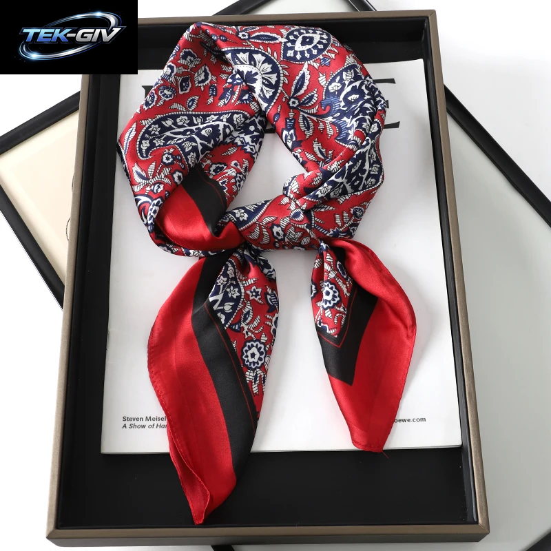 60 Farben Luxus-Schal Für Damen 70*70Cm Seidengefühl Quadratisches Haartuch Foulard Satin-Schal Großformatiges Kopftuch Hijab Taschentuch