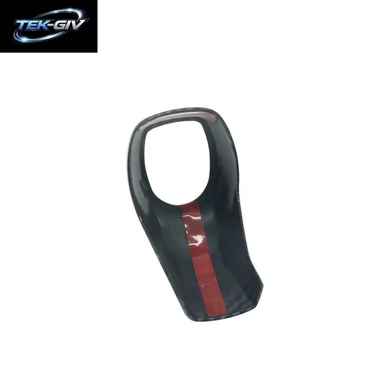 2 Stück Kohle Faser Abs Kunststoff Auto Schaltknauf Abdeckung Für Volkswagen Passat Sagitar Tacqua Tayron Polo plus Tcross Zubehör