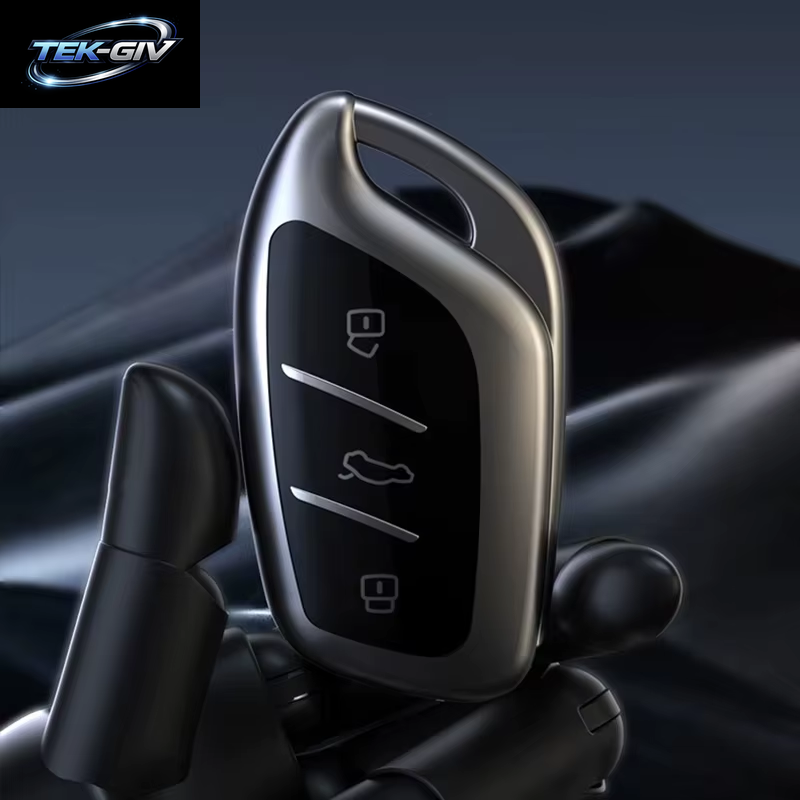 Titangrau Für MG4 2023 Mg4 Ev MG HS GT ZS EV ZX MG5 MG6 Smart Remote Autoschlüsselhülle Schlüsselanhänger Halter Fob Bag Zubehör