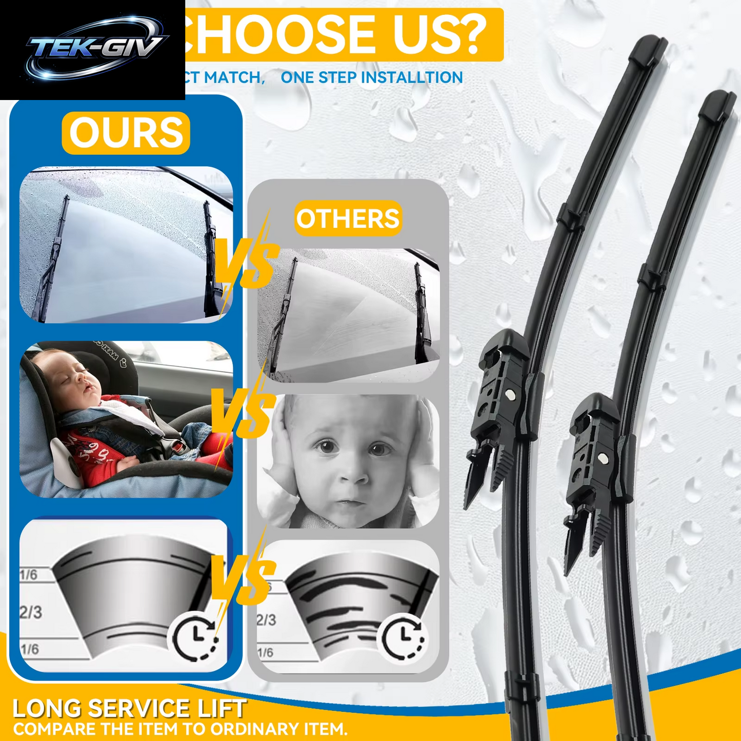 Erick'S Wiper LHD Frontwischerblätter Für Iveco Daily VI 2014–2023 Windschutzscheibe, Windschutzscheibe, Sauberes Fenster, Auto-Regenbürsten, 26 Zoll + 26 Zoll