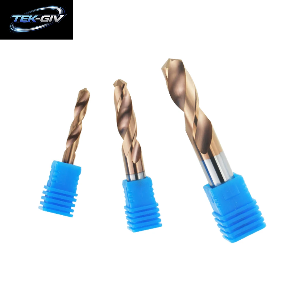 TOOLEYE HRC55 ° Wolframkarbid-Bohrer, Metallbohrer Für Cnc-Drehmaschine, Edelstahl, Bohren, Hartes Metallbearbeitungswerkzeug, 0,5–20,0 Mm