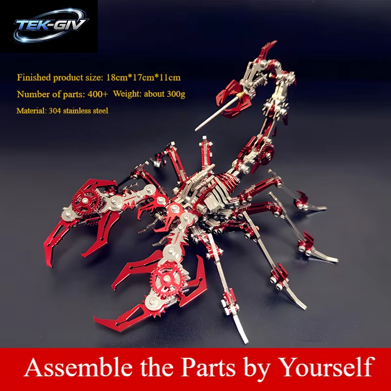 Skorpion-Modellspielzeug Aus Edelstahl – Mechanisches 3D-Puzzle, Diy-Montageset, Kreatives Geschenk Für Erwachsene Und Kinder, 380 G