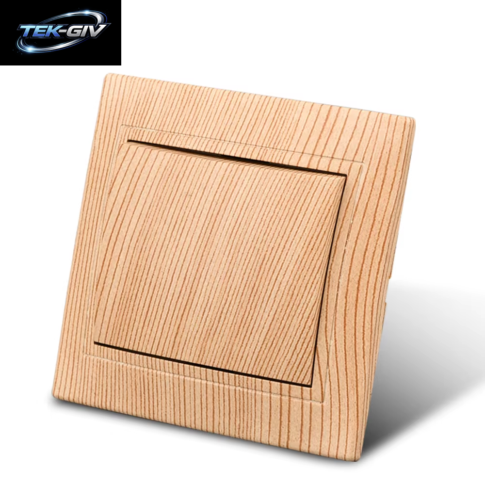 WESA Holzsteckdose, 16 A, Eu-Standard, Steckdose, Nicht Geschliffen, 86 Mm X 86 Mm, Flammhemmende Kunststoffplatten-Wandsteckdose