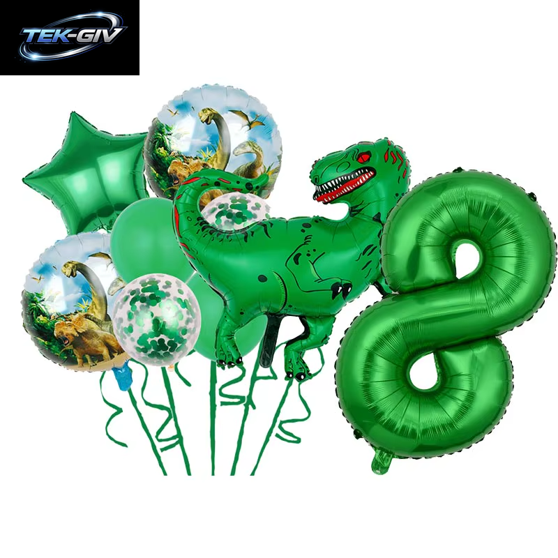 Dinosaurier Geburtstag Party Dekoration Papier Geschirr Set Tassen Teller Tischdecke Thema Luftballons Glücklich Hintergrund Liefert Für Kinder Jungen