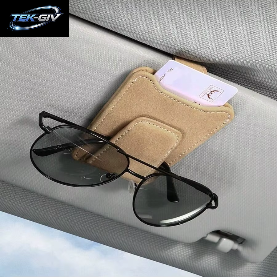 Sonnenbrillenhalter Für Auto-Sonnenblende, Wildleder, Brillen, Brillenaufhänger, Clip, Auto-Sonnenbrillenhalter, Ticket-Karten-Clip, Zubehör